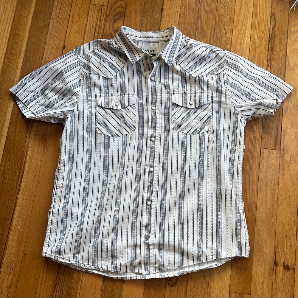 Ariat striped short sleeve snap shirt